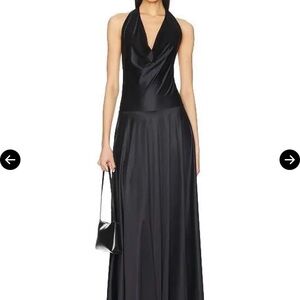 Elegant Black Halter Dress